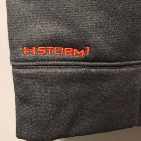 UNDER ARMOUR Men's Grey Black Full Zip sweatshirt warm activewear storm1 - Picture 3 of 4